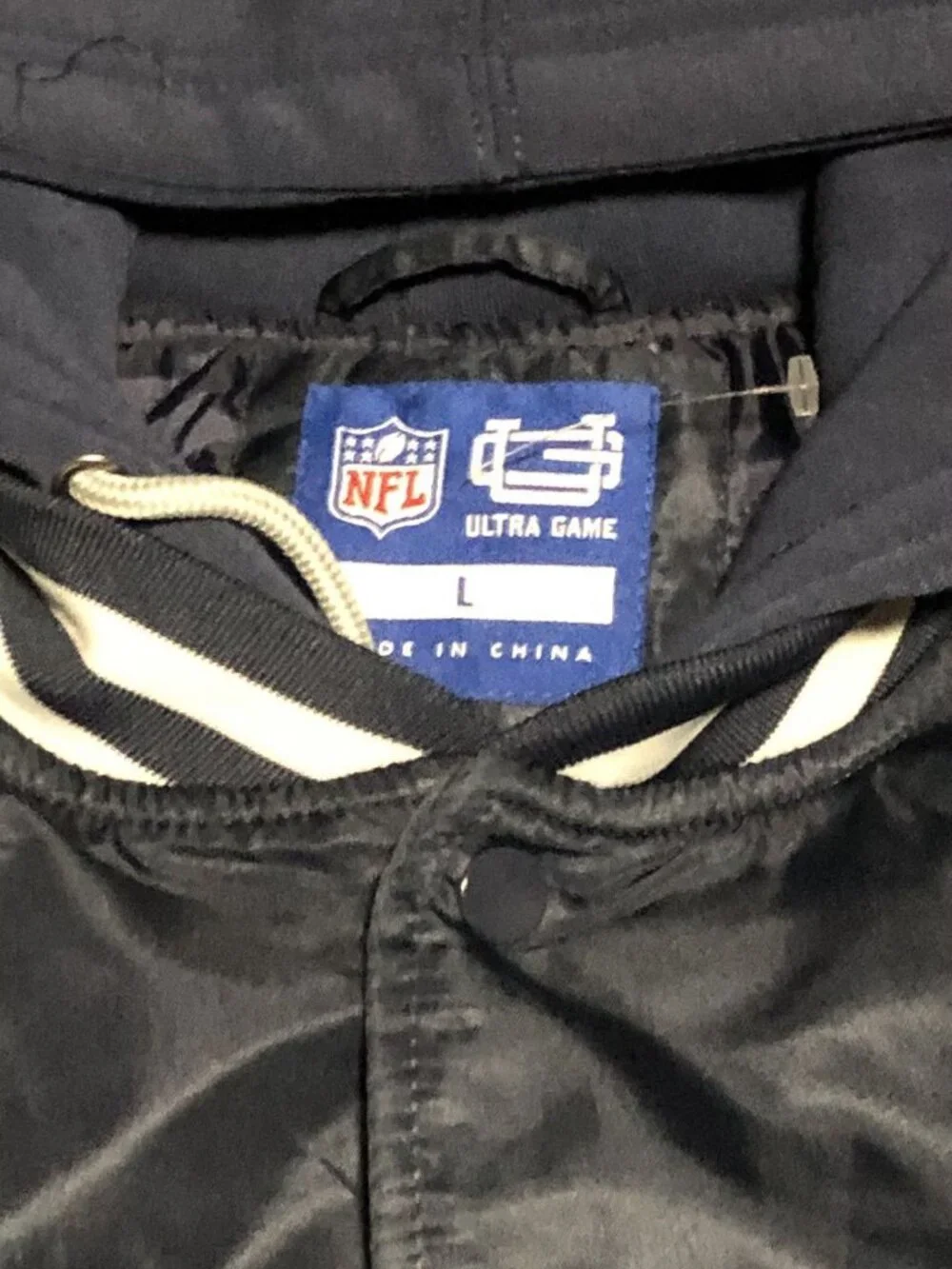 Dallas Cowboys Ultra Game Full Snap Satin Jacket Size Large Brand New BLUE NWT - Picture 4 of 6